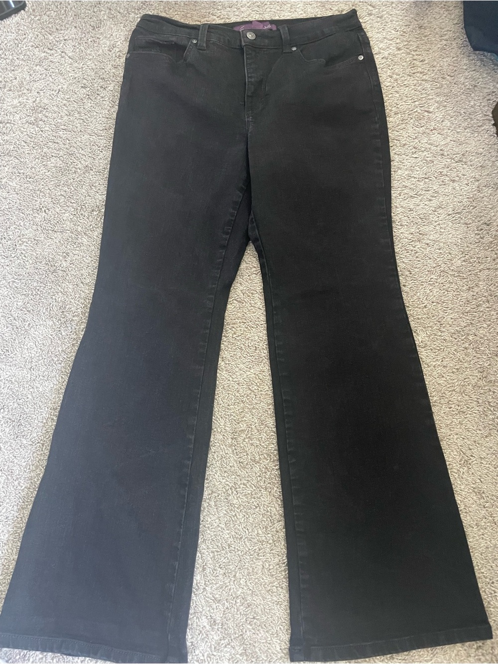 Gloria Vanderbilt Black Flare Jeans - Wide Leg